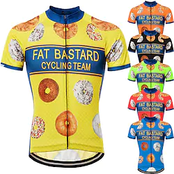 21Grams Men's Short Sleeve Cycling Jersey Bike Jersey Top Breathable Quick Dry Reflective Strips Sports Summer Terylene Mountain Bike MTB Road Bike Cycling Clothing Novelty Funny Blue Black Green Lightinthebox