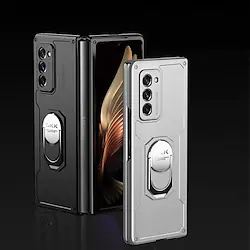 Phone Case For Samsung Galaxy Full Body Case Galaxy Z Fold 2 Shockproof Dustproof with Stand Transparent Stainless Steel Lightinthebox
