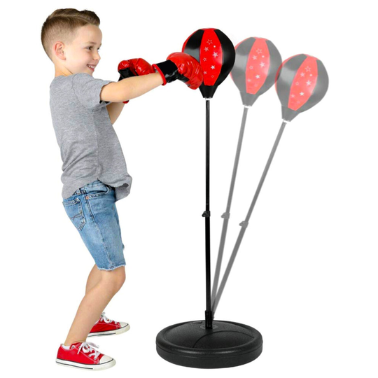 Kids Standing Boxing Punch Ball With Gloves
