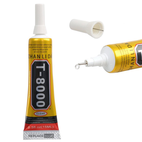 Zhanlida T8000 Clear Contact Adhesive Repair Glue With Precision Applicator Tip | 15ML