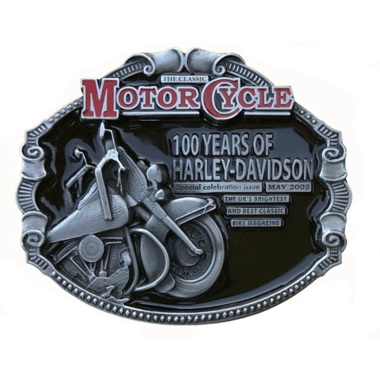 100 Years of Harley Davidson Belt Buckle with Presentation Box