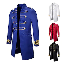 Plague Doctor Vintage Gothic Punk Gothic Steampunk 17th Century Masquerade Tuxedo Outerwear Men's Costume Vintage Cosplay Event / Party Long Sleeve Coat Halloween Lightinthebox