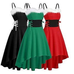 Santa Suit Santa Claus Cosplay Costume Christmas Dress Vacation Dress Women's Special Dailywear Christmas Christmas Carnival Masquerade Adults' Christmas Polyester Fabric Dress Lightinthebox