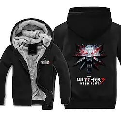 Inspired by The Witcher 3: Wild Hunt Wolf head Hoodie Anime Outerwear Anime Graphic Outerwear For Men's Women's Unisex Adults' Hot Stamping 100% Polyester Casual Daily Lightinthebox