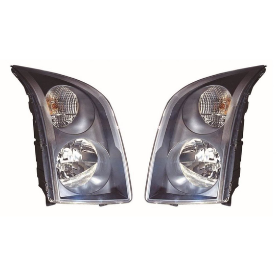Volkswagen Crafter Van 2006-> Black Inner Headlights Headlamps 1 Pair O/S & N/S