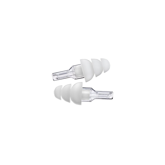 Etymotic Research ER20 ETYPlug Hearing Protection Earplugs, Large Clear Stem with White Tip (Clear)