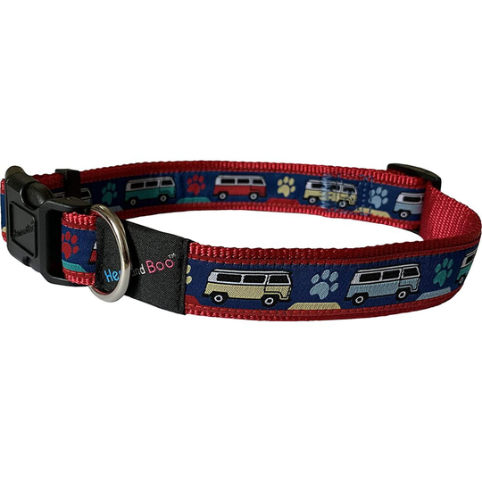 Hem and Boo Camper Van Classic Dog Collar Medium