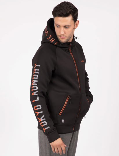 Hoodies / Sweatshirts Manitoba Zip Through Sports Hoodie in Black - Active / S - Tokyo Laundry