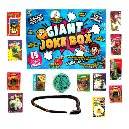 Giant Joke Box 15 Assorted Tricks Jokes Novelty Halloween Christmas
