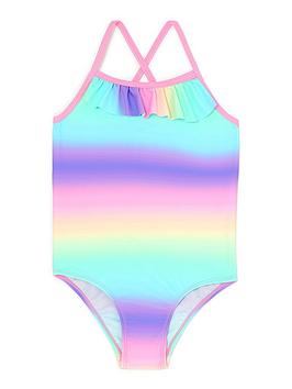 Accessorize Girls Pastel Ombre Swimsuit - Multi