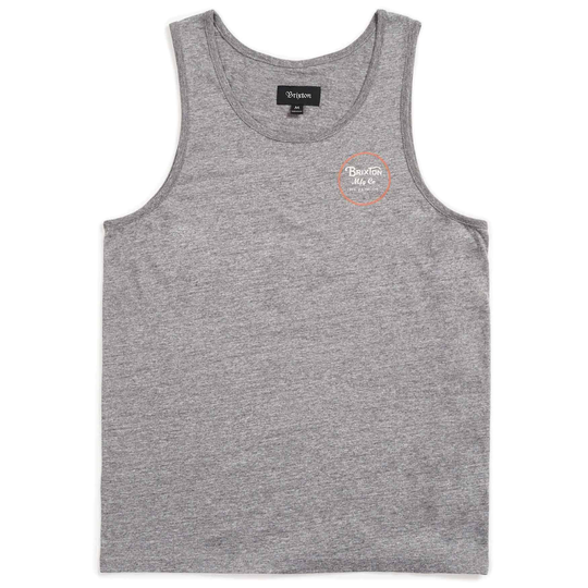Brixton Wheeler Tank Top Vest - Heather Grey Henna