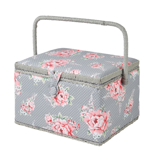Hobby Gift MRL/190 | Beautiful Bloom Print Large Sewing Box | 23.5x31x20cm