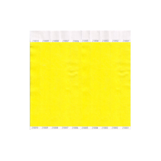 Neon Yellow Tyvek 25mm Wristbands (1 Box of 1000)