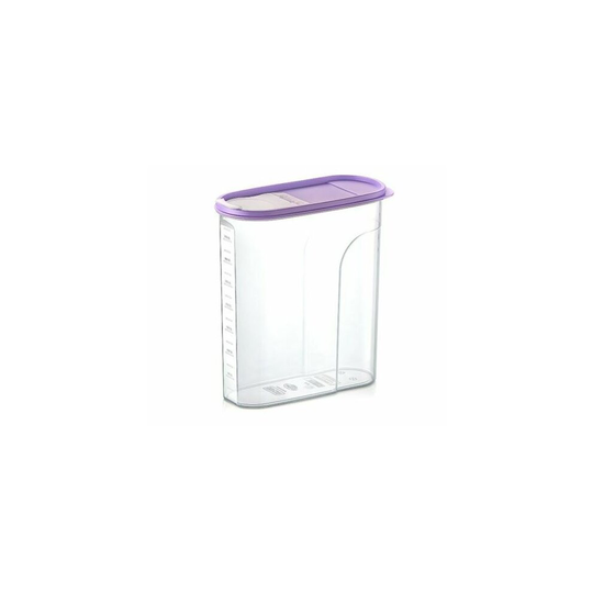 (4 Litre, 2) PLASTIC CEREAL STORAGE BOX DRY FOOD PASTA TUB SLIM