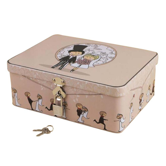 Retro Style Key Box Storage Box Iron Box Password Lock Box-Wedding