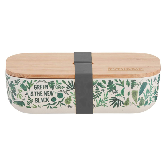 Typhoon Pure Green New Black Bamboo Lunch Box Food Container