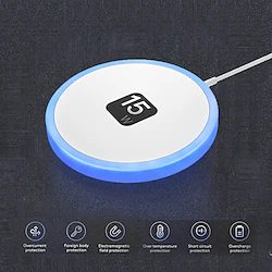 Wireless Charger, Qi-Certified 15W Max Fast Wireless Charging Pad Compatible with iPhone charger Samsung Galaxy charger Lightinthebox