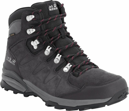 Jack Wolfskin Womens Outdoor Shoes Refugio Texapore Mid W Dark Steel/Purple 42