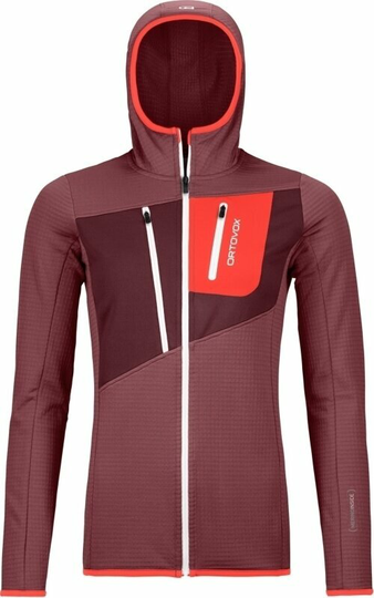 Ortovox Outdoor Hoodie Fleece Grid Hoody W Mountain Rose M