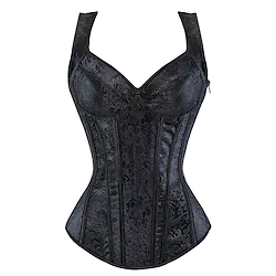 Cosplay Retro Vintage Rococo Punk Gothic Victorian Overbust Corset All Seasons Corset Masquerade Women's Adults' Tummy Control Push Up Jacquard Costume Vintage Cosplay Party Normal Corset Halloween Lightinthebox