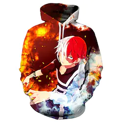 Inspired by My Hero Academia Boko No Hero Cosplay Costume Hoodie Back To School Print Hoodie For Men's Women's Adults' 3D Print Terylene Lightinthebox