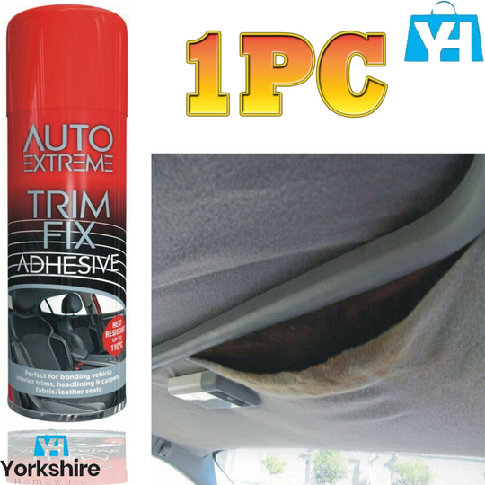 (1 x Can ) TRIM FIX 500ML HIGH TEMPERATURE ADHESIVE SPRAY CARPET GLUE FOR CAR VAN LINING