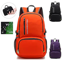 20-30 L Hiking Backpack Lightweight Packable Backpack Windproof Rain Waterproof Breathable Quick Dry Lightweight Outdoor Yoga Hunting Fishing Hiking Nylon Black Purple Orange Lightinthebox