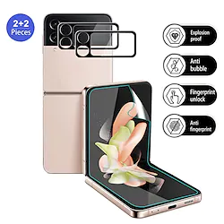 [22Pack] Phone Screen Protector Camera Lens Protector For Samsung Galaxy Z Flip 4 Z Flip 3 TPU Hydrogel PET High Definition (HD) Ultra Thin 3D Touch Compatible Phone Accessory Lightinthebox