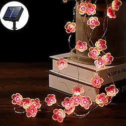Solar Cherry Blossom String Lights 4M 40LED Outdoor Waterproof Garden Fairy Lights Christmas Wedding Party Patio Holidays Balcony Home Decoration 8 Mode Lighting Lightinthebox