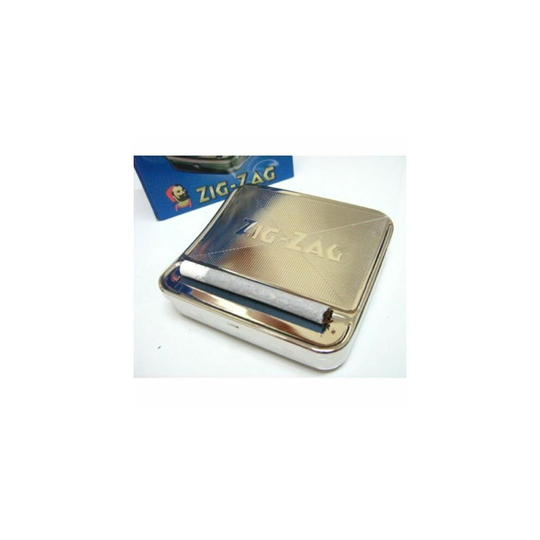 1 x Zig Zag TIN Automatic Cigarette Tobacco Rolling Machine Box ZigZag Roller Roll