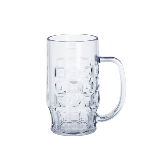 (Box of 86) Hard plastic small beer stein 400ml