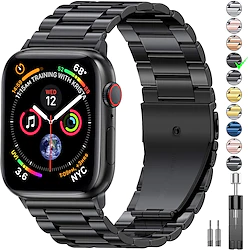 Smart Watch Band Compatible with Apple iWatch 38/40/41mm 42/44/45/49mm Ultra Series 8 7 6 5 4 3 2 1 SE Metal Band for iWatch Smartwatch Strap Wristband Stainless Steel Luxury Bracelet Lightinthebox