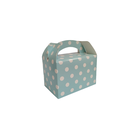 (DOTS-Blue) 20 x Party Boxes Children Kids Food Loot Lunch Gift Bags Birthday Cake Box