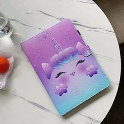 Tablet Case Cover For Samsung Galaxy Tab A7 S6 Lite Pencil Holder Smart Auto Wake / Sleep Magnetic Flip Animal TPU PU Leather Lightinthebox