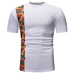 Adults Men's Women's Couple's African Print Dashiki T-shirt Modern African Outfits For Party Polyester Masquerade T-shirt Lightinthebox
