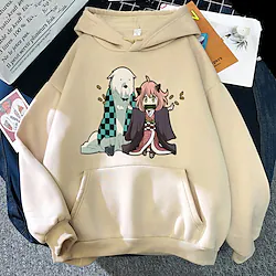 Inspired by Spy x Family Spy Family Kamado Nezuko Anya Forger Hoodie Cartoon Manga Anime Front Pocket Graphic Hoodie For Men's Women's Unisex Adults' Hot Stamping 100% Polyester Casual Daily Lightinthebox