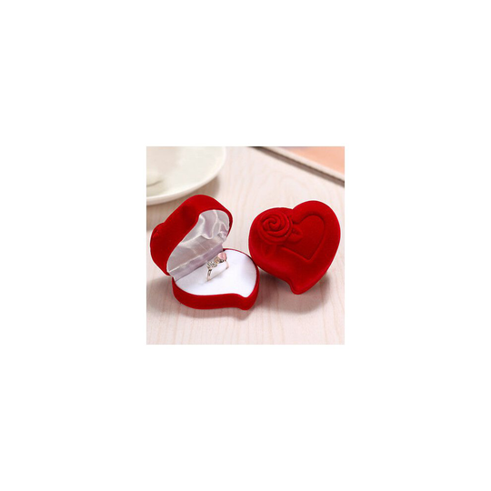 Luxury Red Love Heart Ring Box Gift Engagement Wedding Proposal