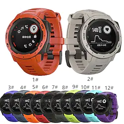 22mm Silicone Smart Watch Band For Garmin Instinct 2 Solar / Instinct Tactical / Tide / Esports / Instinct Solar Quick Release Breathable Sport Band Lightinthebox