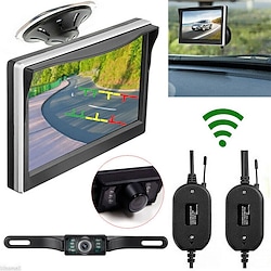 ksj-500 5 inch LCD Digital Screen 800 x 600 1/4 inch color CMOS Wireless 170 Degree 5 inch Car Rear View Kit LCD Screen / Brightness adjustment / AHD for Car Reversing camera Lightinthebox