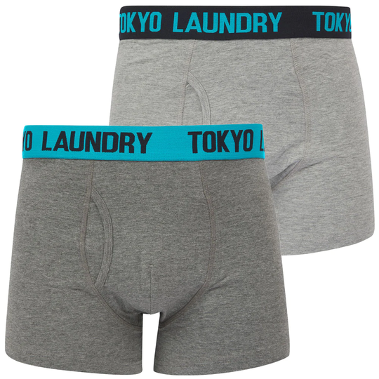 Mens Underwear Tonsley 2 (2 Pack) Boxer Shorts Set in Swim Cap / Sky Captain Navy - Tokyo Laundry / S - Tokyo Laundry