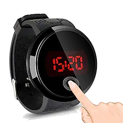 Men Led Digital Watches Fashion Touch Screen Watches Men Sports Watches Silicone Band Electronic Watch Men's Digital Alloy Silicone Lightinthebox