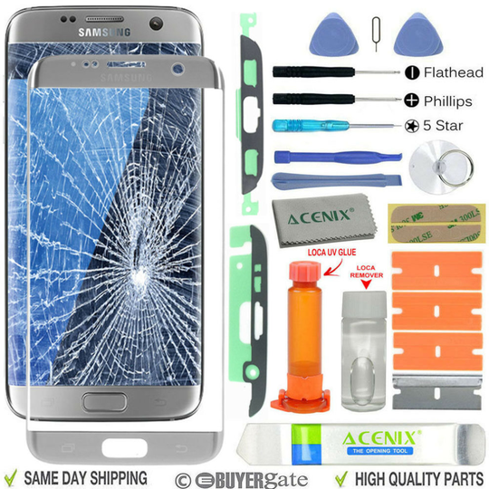 Samsung Galaxy S7 Edge Replacement Screen Front Glass lens Repair Kit