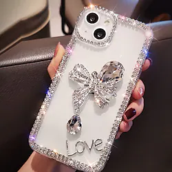 Phone Case For Apple Back Cover Classic Series iPhone 14 13 Pro Max 12 11 SE 2022 X XR XS Max 8 7 Rhinestone Clear Shockproof Butterfly Acrylic Lightinthebox