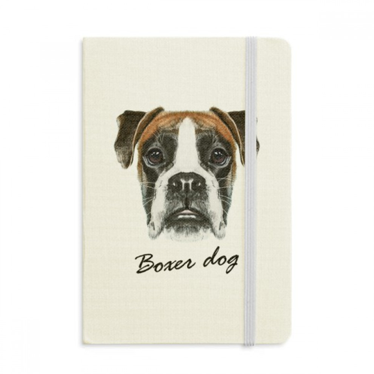 Lop-eard Boxer Dog Pet Animal Notebook Official Fabric Hard Cover Classic Journal Diary