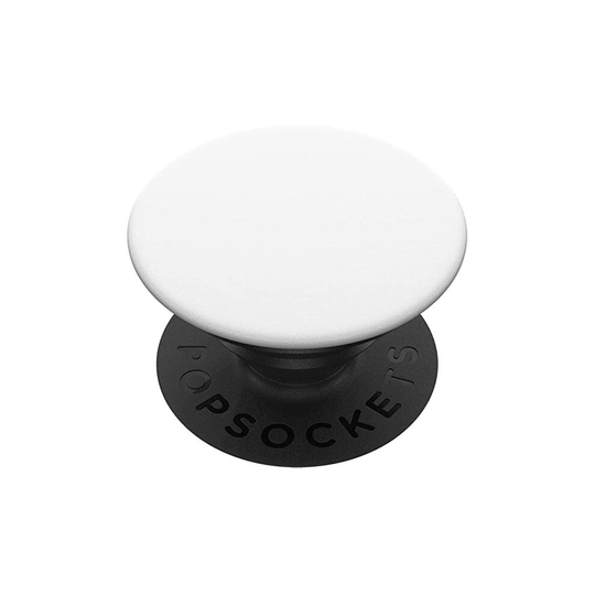 (White) PopSockets PopGrip Basic Expanding Stand and Grip for Smartphones (Not Swappable)