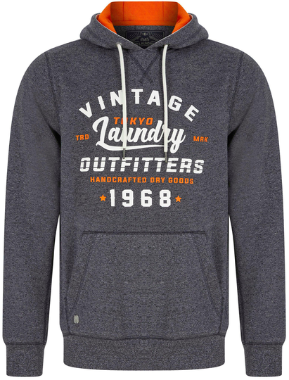 Hoodies / Sweatshirts Swifter Motif Brushback Fleece Pullover Hoodie in Navy - Tokyo Laundry / S - Tokyo Laundry