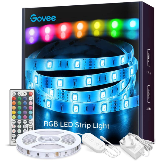 Govee LED Strip Lights Remote and Control Box 5m RGB Colour Changing Lighting Strip