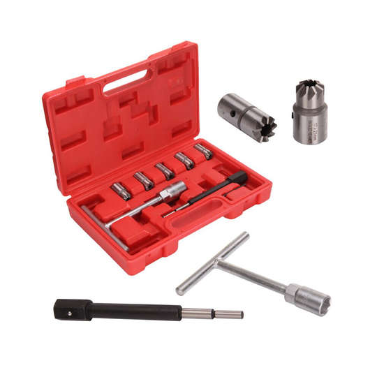 7PC Professional Injector Seat Cutter Cleaner Tool Set Carbon Remover