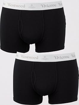 Vivienne Westwood Men'S 2 Pack Boxer Shorts - Black