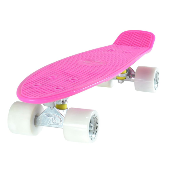 Land Surfer Cruiser Skateboard 22 Inches - Pink & White